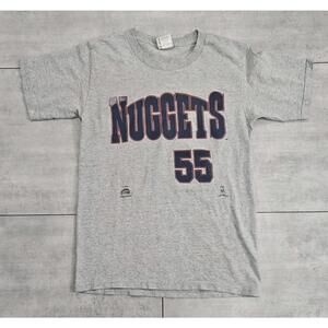 Vintage Dikembe Mutombo Denver‎ Nuggets Jersey T Shirt Medium Nutmeg USA